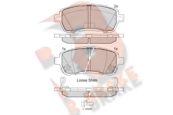 set placute frana,frana disc