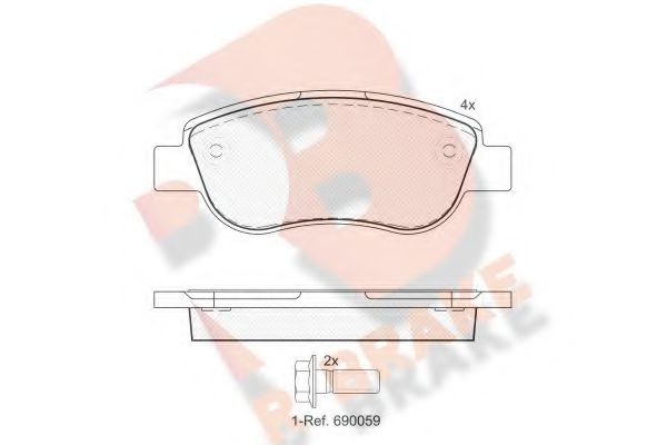 set placute frana,frana disc