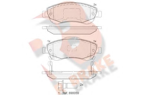 set placute frana,frana disc