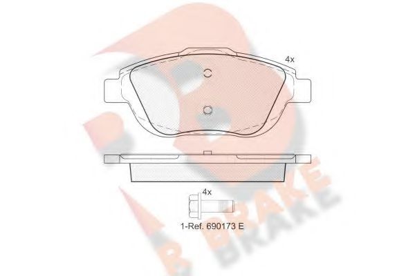 set placute frana,frana disc