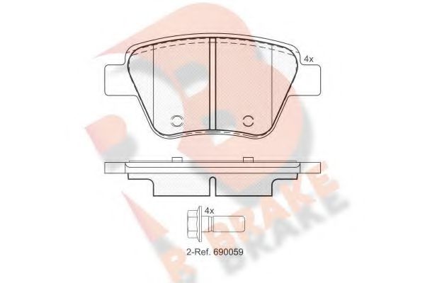 set placute frana,frana disc