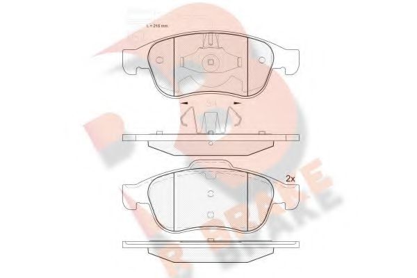 set placute frana,frana disc