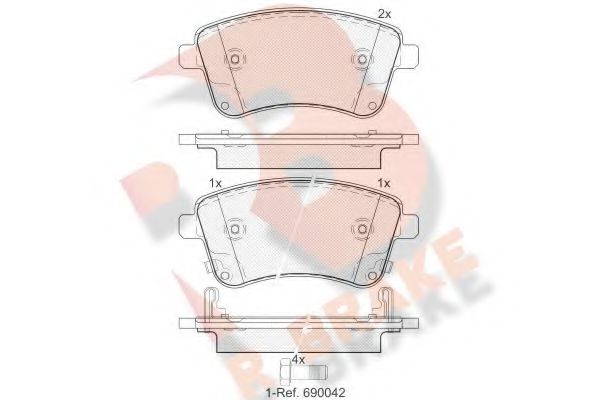 set placute frana,frana disc