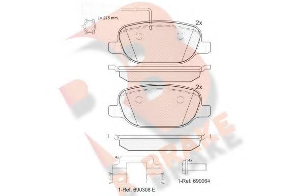 set placute frana,frana disc