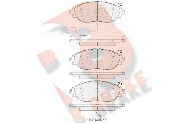 set placute frana,frana disc