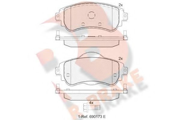 set placute frana,frana disc