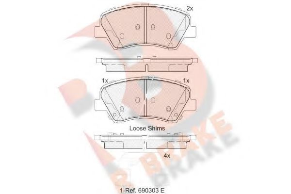 set placute frana,frana disc