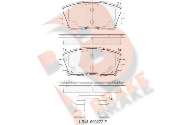 set placute frana,frana disc