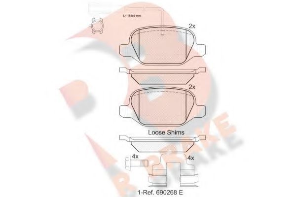 set placute frana,frana disc