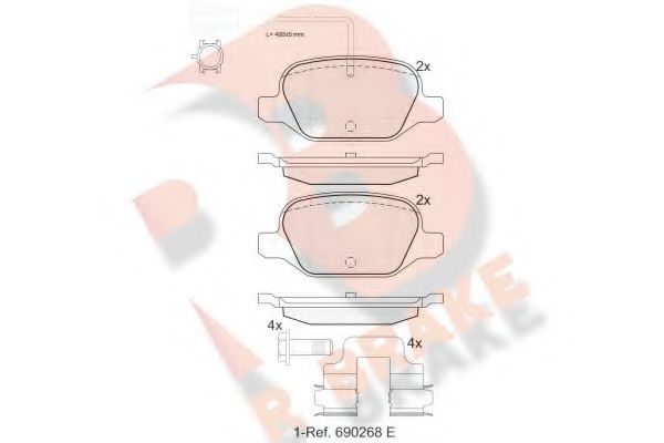 set placute frana,frana disc