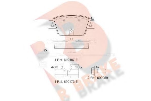 set placute frana,frana disc