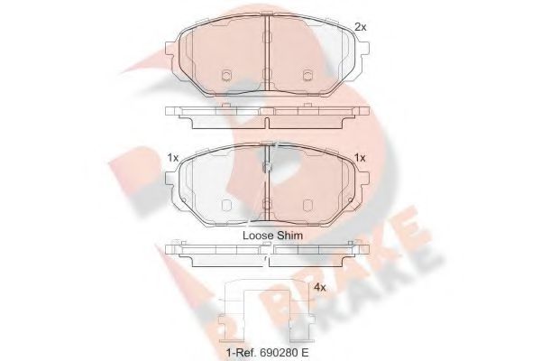 set placute frana,frana disc