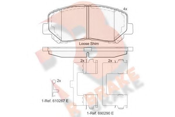 set placute frana,frana disc