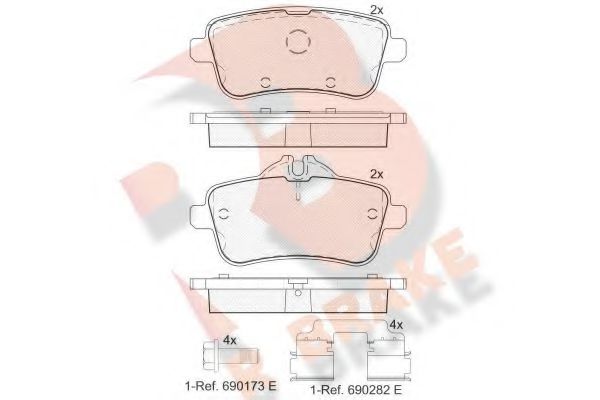 set placute frana,frana disc