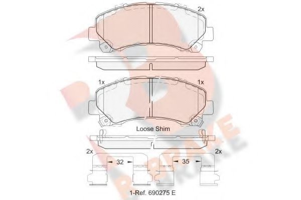 set placute frana,frana disc