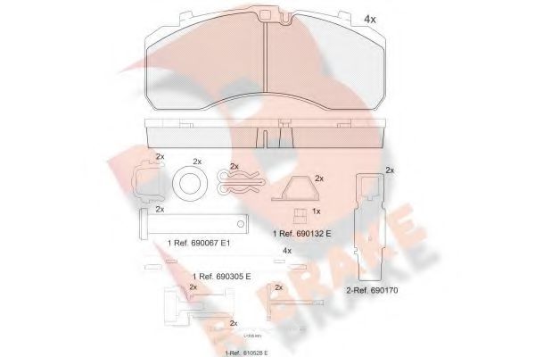 set placute frana,frana disc