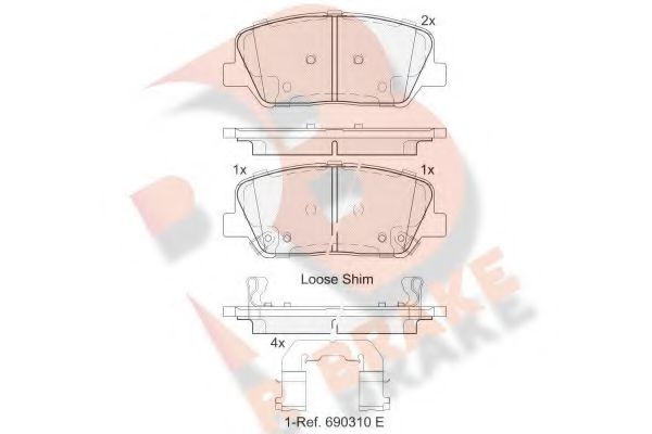 set placute frana,frana disc