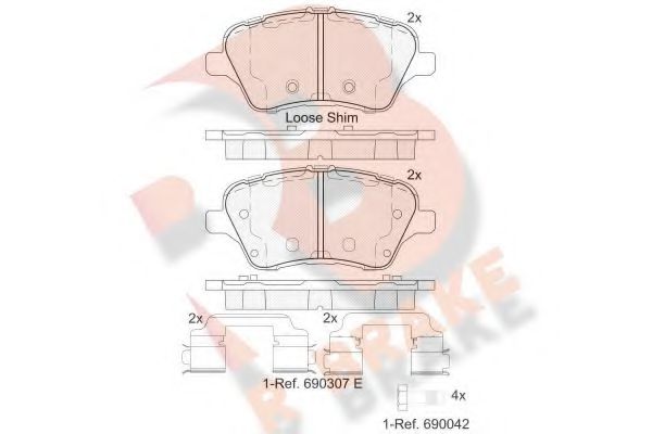 set placute frana,frana disc