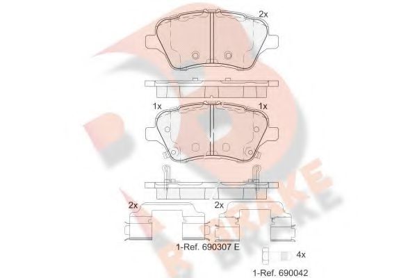 set placute frana,frana disc