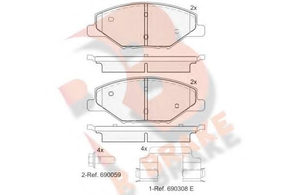 set placute frana,frana disc