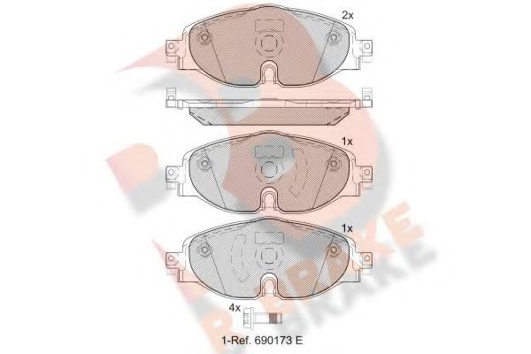 set placute frana,frana disc