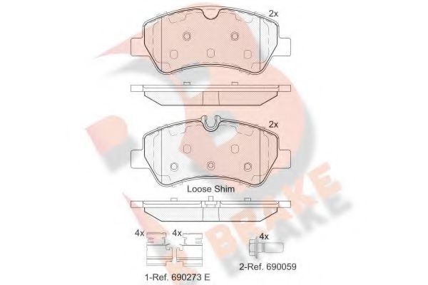 set placute frana,frana disc