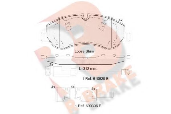 set placute frana,frana disc