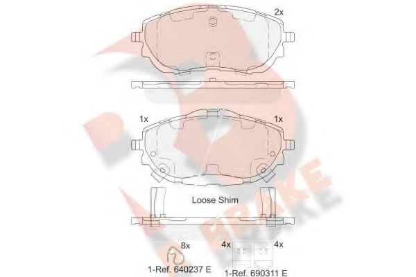 set placute frana,frana disc