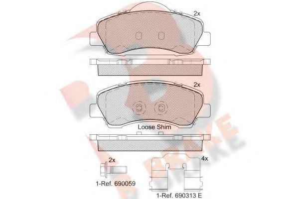 set placute frana,frana disc