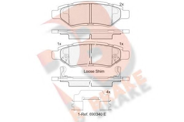 set placute frana,frana disc