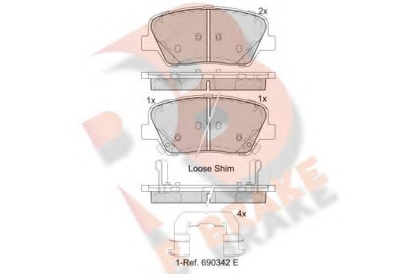 set placute frana,frana disc