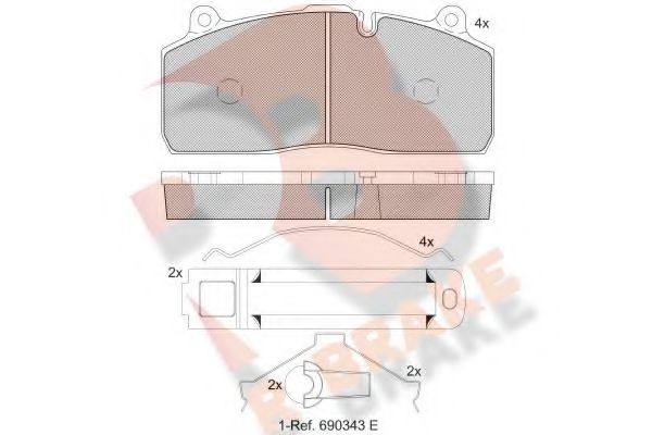 set placute frana,frana disc