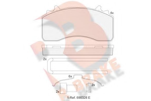 set placute frana,frana disc