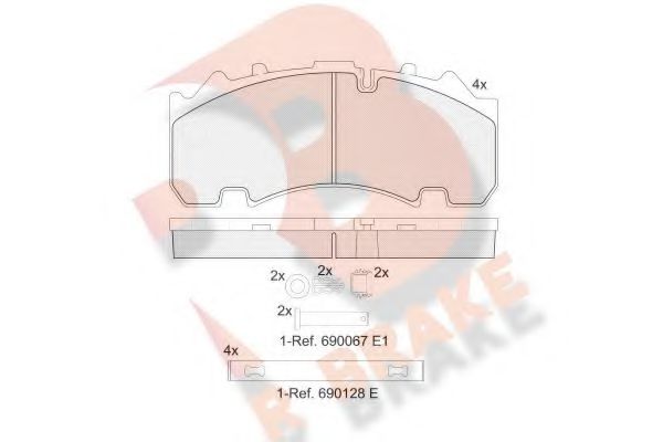 set placute frana,frana disc