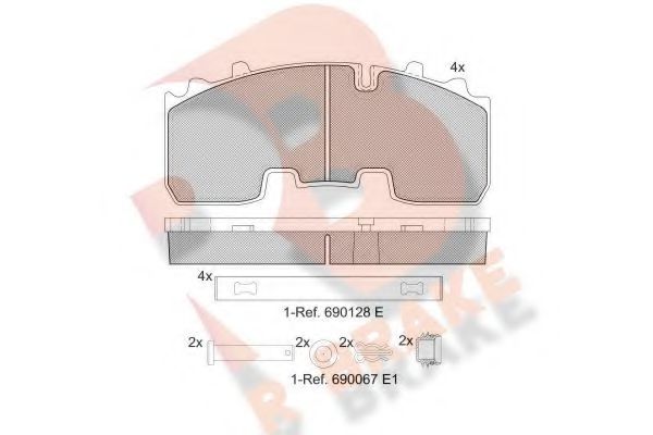 set placute frana,frana disc