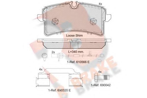 set placute frana,frana disc