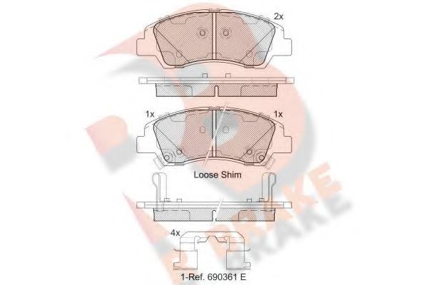 set placute frana,frana disc