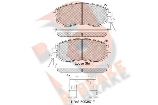 set placute frana,frana disc