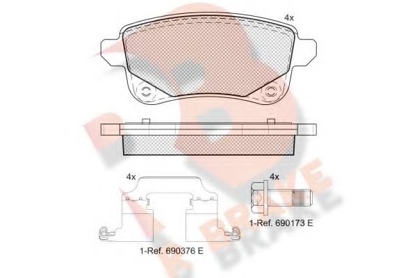 set placute frana,frana disc