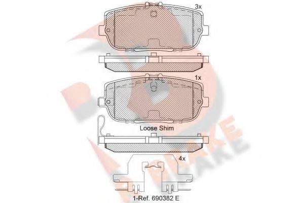 set placute frana,frana disc