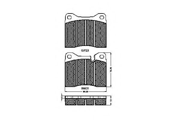 set placute frana,frana disc