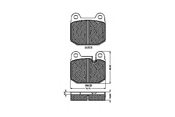 set placute frana,frana disc