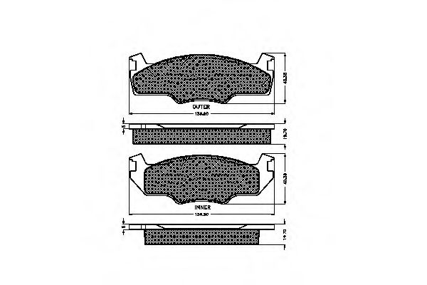 set placute frana,frana disc