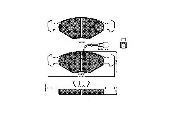 set placute frana,frana disc