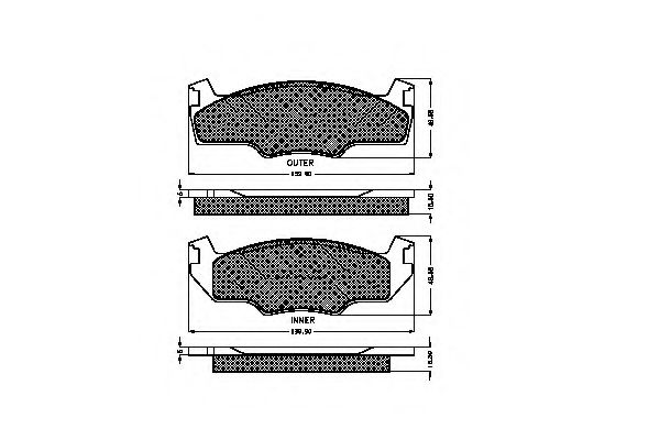 set placute frana,frana disc