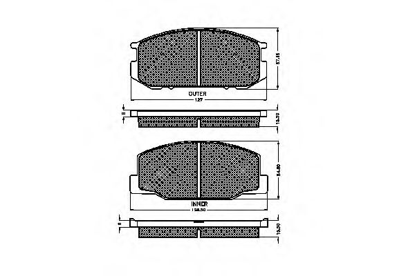 set placute frana,frana disc