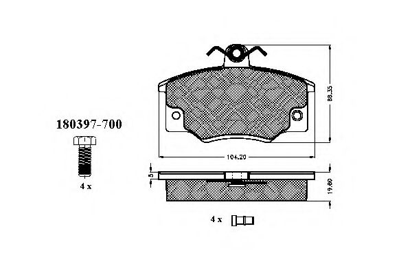 set placute frana,frana disc