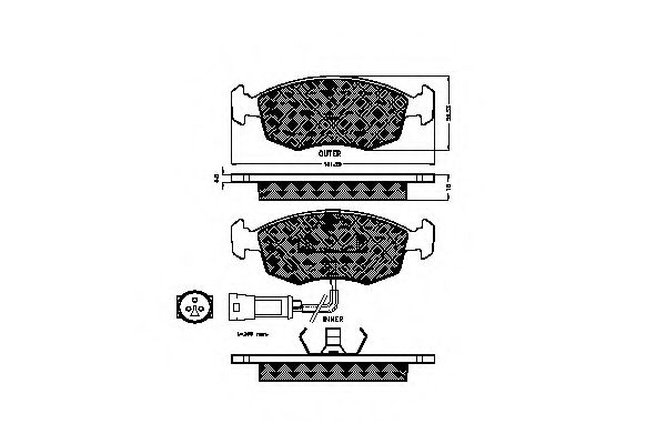 set placute frana,frana disc