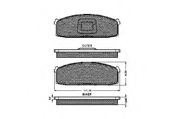 set placute frana,frana disc