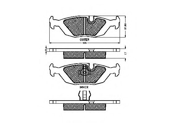 set placute frana,frana disc